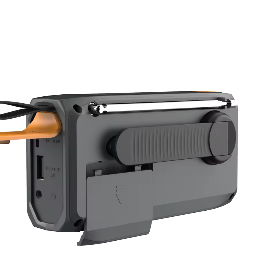 Nödradio - 4 500mAh Bluetooth & AAA-Batterier